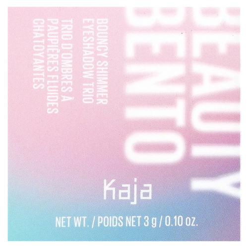 Kaja, Beauty Bento, трио теней для век с сияющим эффектом, оттенок 03 обжаренная карамель, 3 г (0,10 унции)