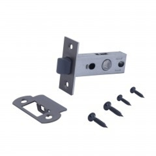 Защелка АЛЛЮР АРТ L45-8 P MBN графит,пластик, торц.планка 25мм б/ручек  /12335