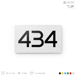 Номер на дверь 434, табличка на дверь для офиса, квартиры, кабинета, аудитории, склада, белая 120х70 мм, Айдентика Технолоджи