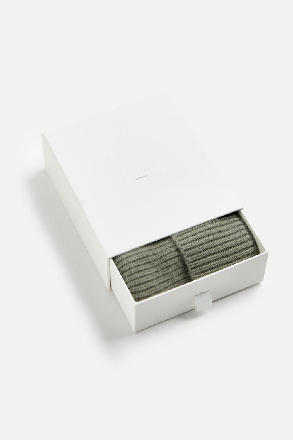 ZARA ШАПКА ИЗ КАШЕМИРА - LIMITED EDITION, ХАКИ