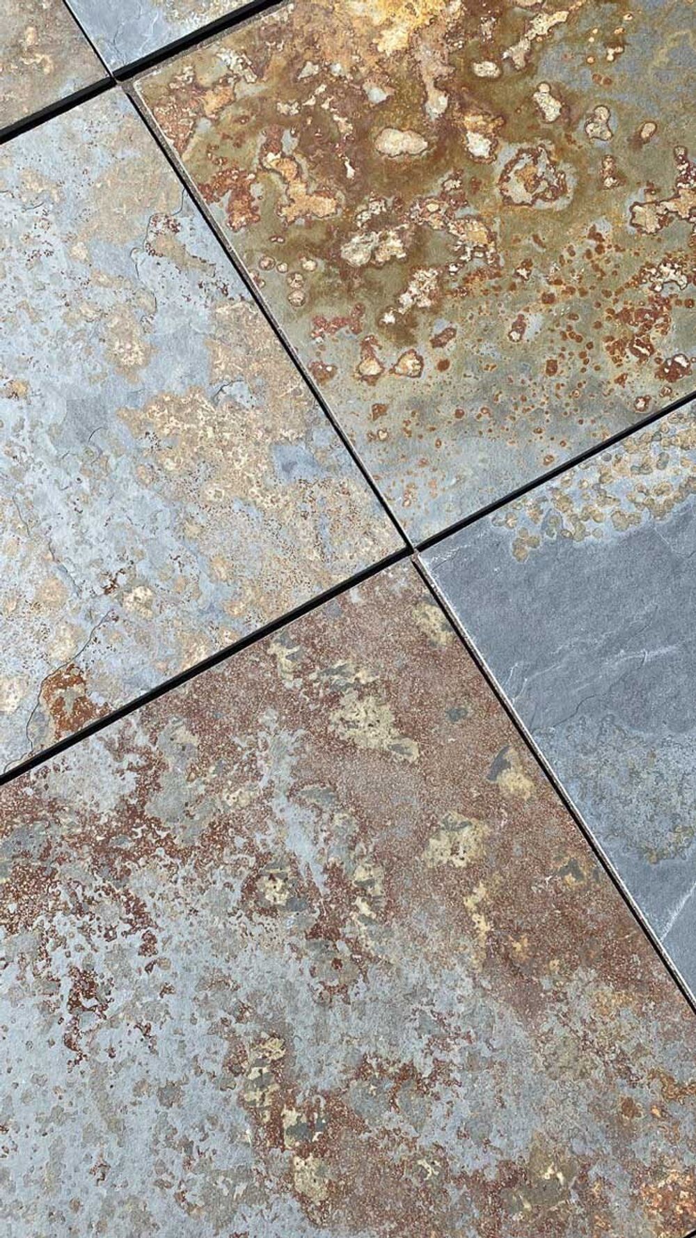 Плитка-сланец мультиколор, натуральный скол Pharaon 600x600x10