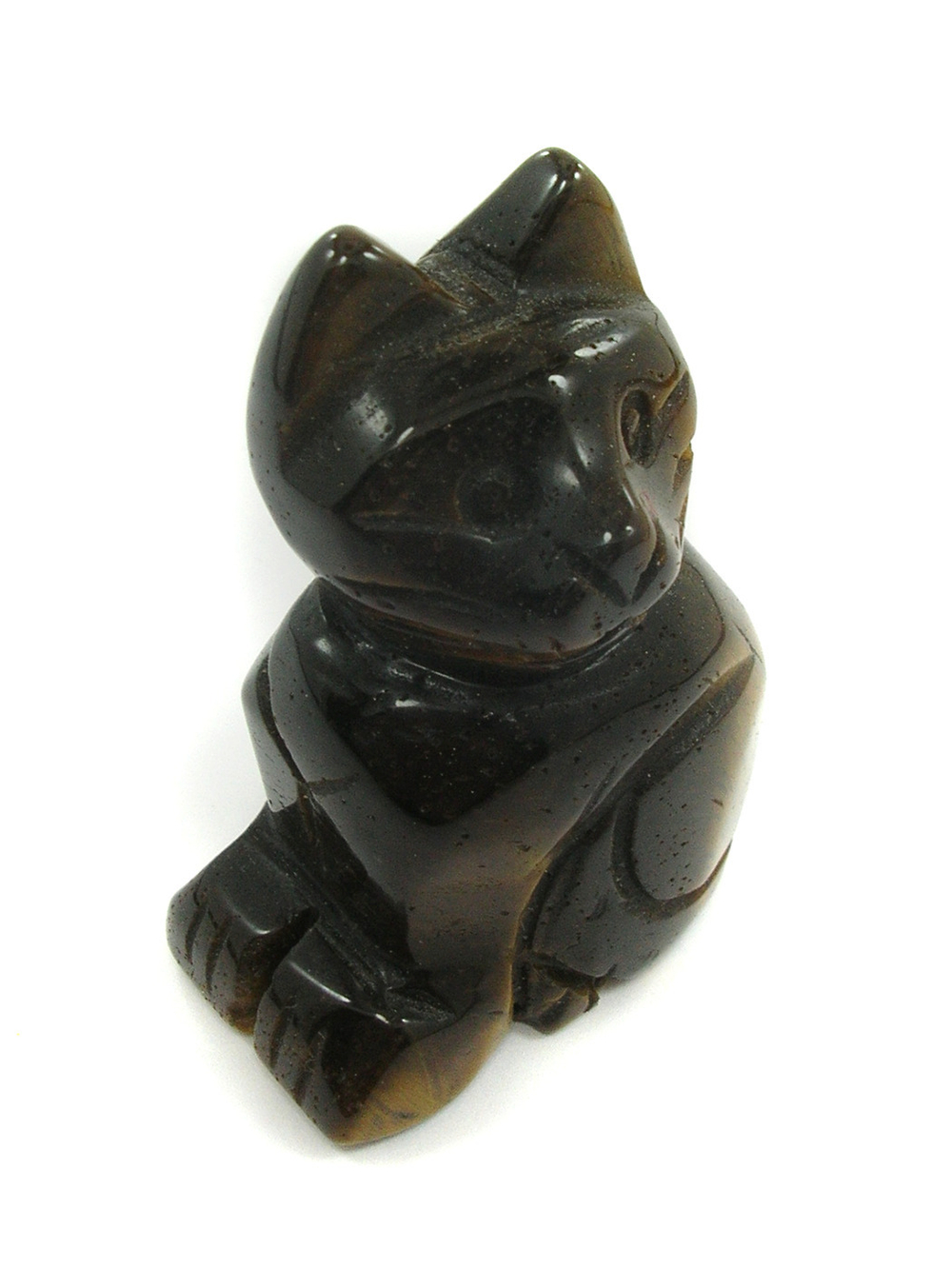 Кошка из тигрового глаза crys033-tg