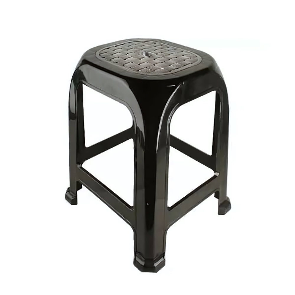 Табурет "Симпатия" большой, черный / серебристый перламутр РП-311