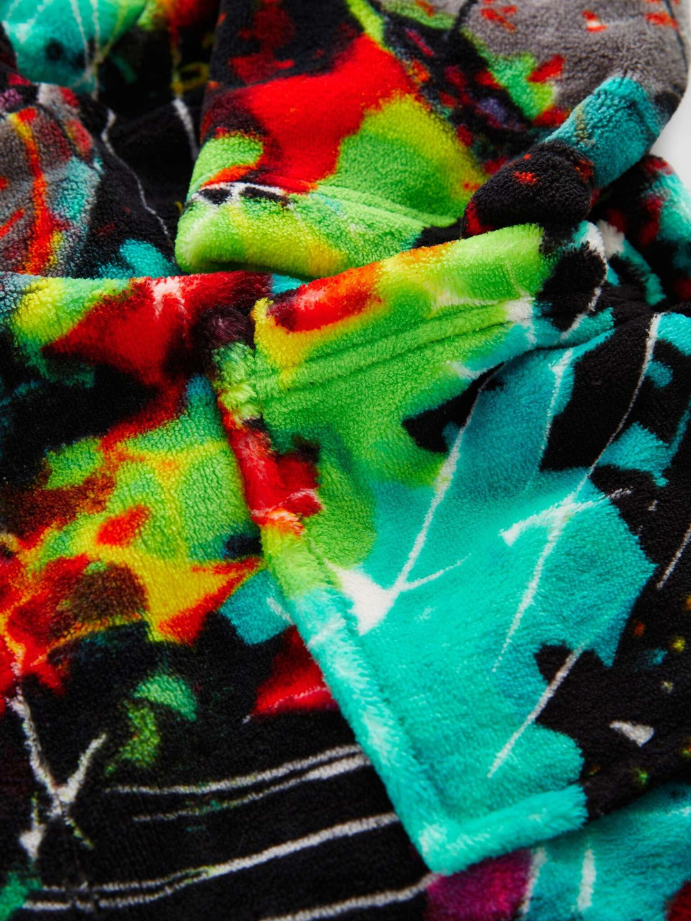 Халат флисовый для мальчика Next N23-834, Черный, Салатовый, Голубой