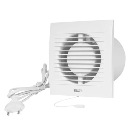 Вентилятор вытяжной настен, выкл, Europlast, d100 мм, 15 Вт, 100 м3/ч, Е-extra, EE100WP