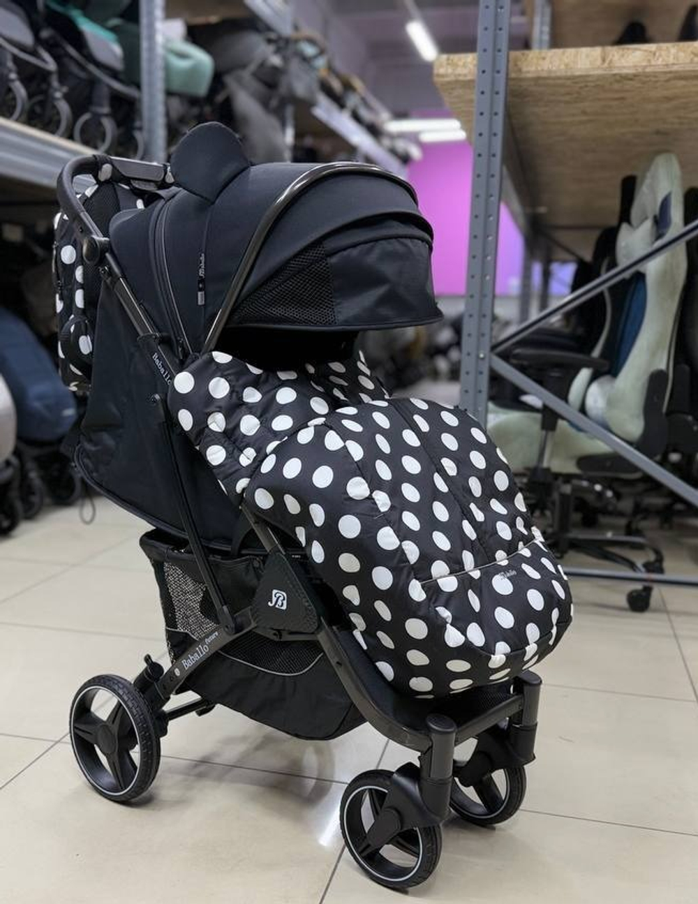 Коляска Baballo Future 2025 (микки/черная рама)