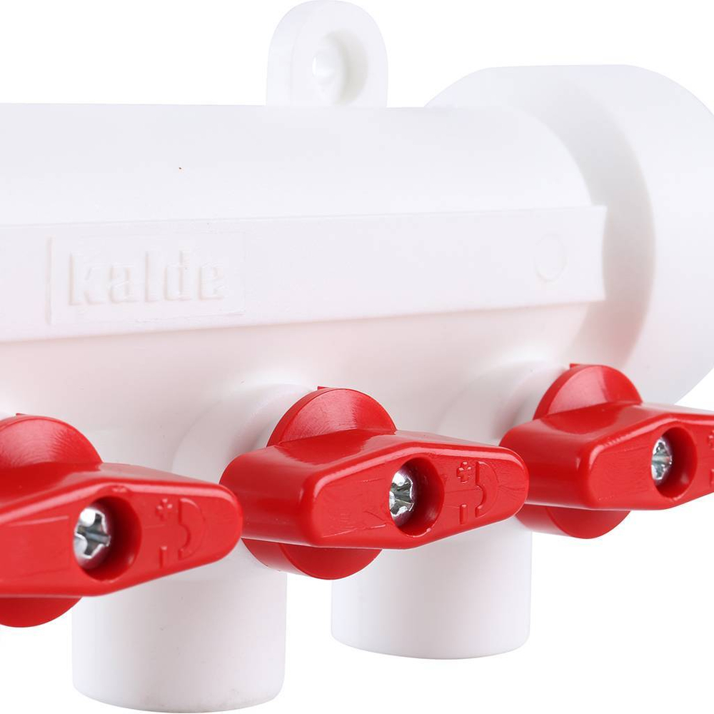 Коллекторы без воздухоотводчика KALDE 4 вых/красный