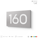 Номер на дверь 160, табличка на дверь для офиса, квартиры, кабинета, аудитории, склада, серый 120х70 мм, Айдентика Технолоджи