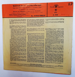 Винтажная виниловая пластинка Witold Lutostawski, Filharmonia Narodowa, Witold Rowicki Gry Weneckie Concert Na Orkiestre (Poland)
