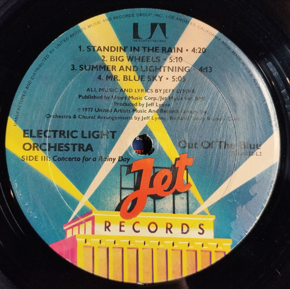 Винтажная виниловая пластинка LP Electric Light Orchestra Out Of The Blue (USA 1977) Mr. Blue Sky
