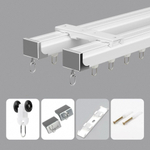 Карниз для штор, алюминиевый, потолочный и настенный монтаж