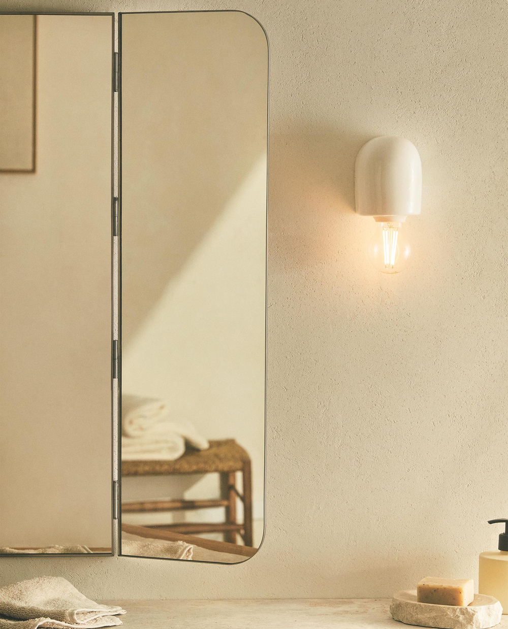 Zara Home Настенный светильник, цвет светло-бежевый, 11.5 см