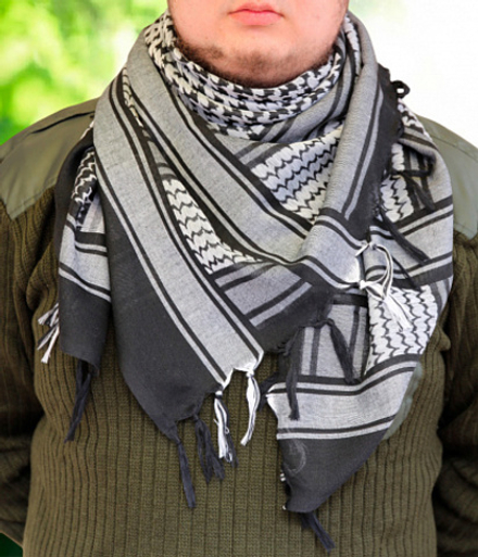 Арафатка шемаг черно-белая