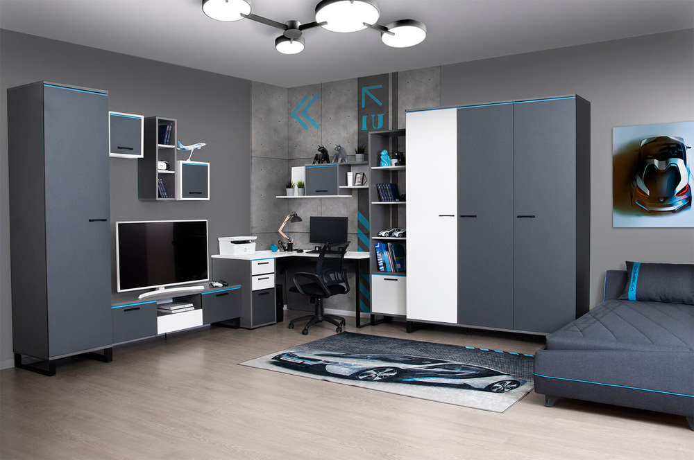 Стол компьютерный угловой С2 CARBON (Карбон)