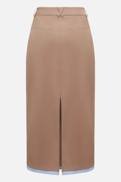 Юбка-миди со вставкой