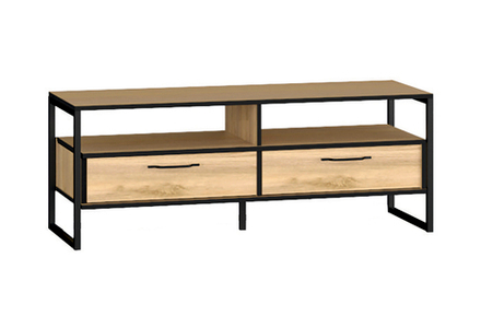 Тумба ТВ Ивару ВИРТОН-11, Дуб Крафт Золотой / Черный