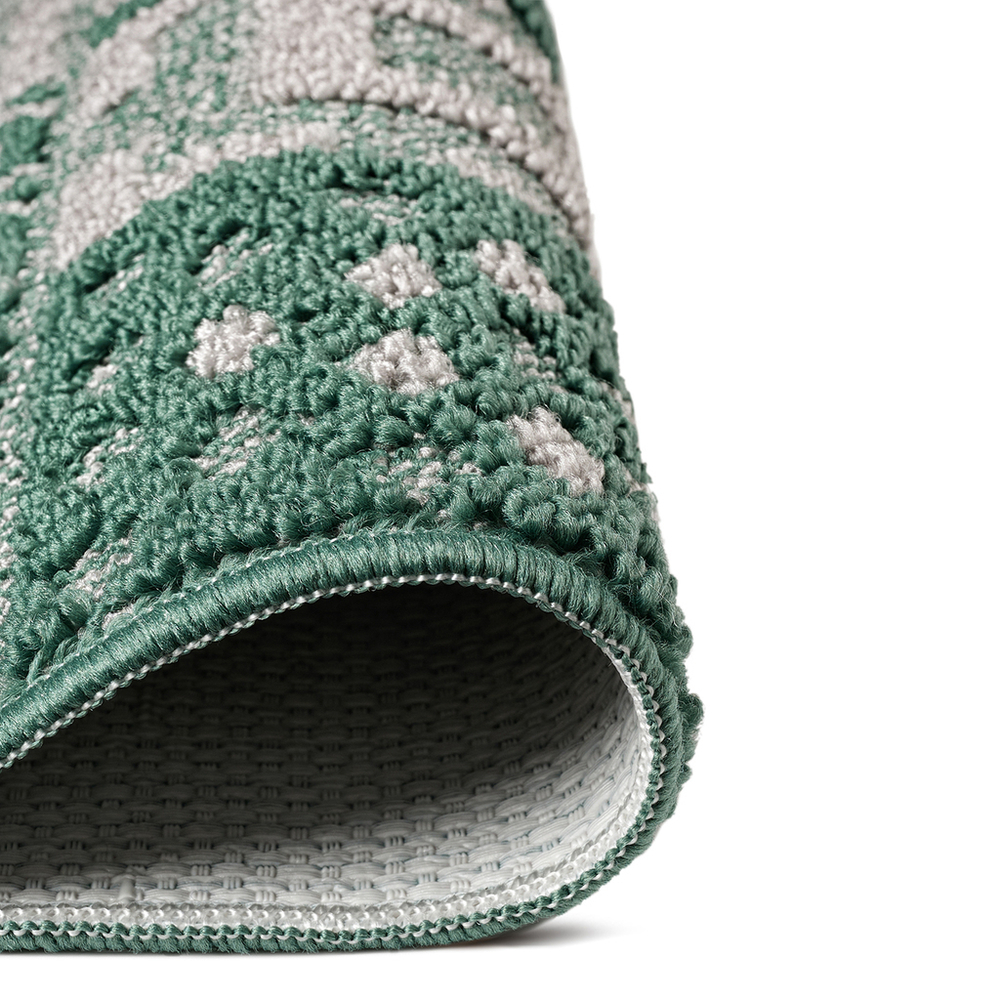 Набор ковриков д/ванной Shahintex LOOP ITALIANO  50*80+50*50 "мозаика" зеленый