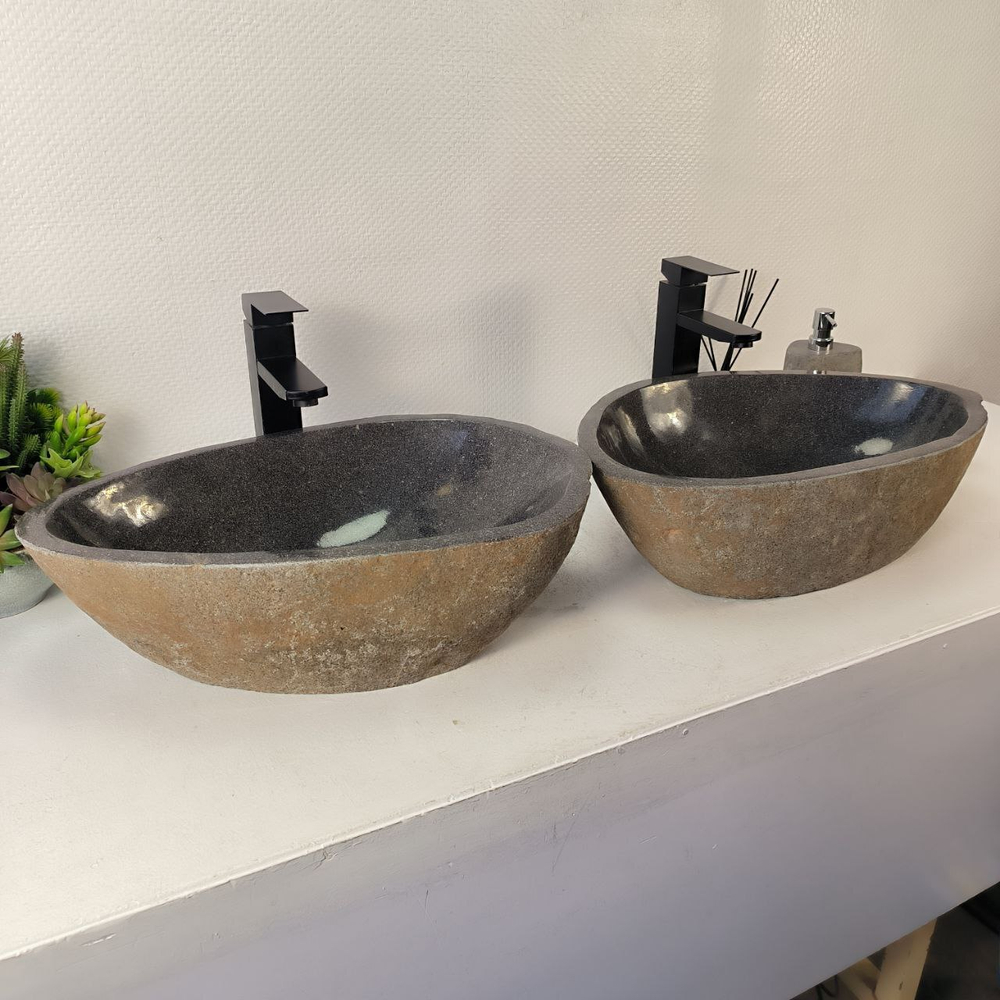 Раковина из речного камня ПАРА! RS-65346 52*33*16 0866