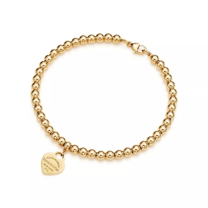 Браслет из жёлтого золота 18k💖Tiffany, Heart tag bracelet.