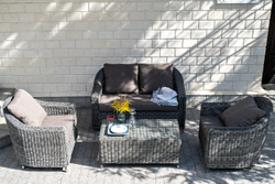 "Кон Панна" лаунж-зона из искусственного ротанга, цвет графит