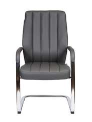 Кресло офисное Норден / Мадрид CF / Madrid CF  / алюминиевая  база / серая экокожа