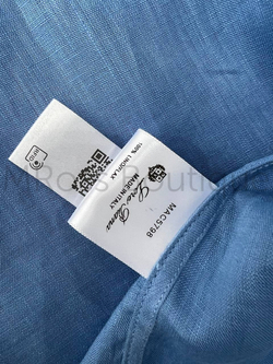 Летняя голубая рубашка Loro Piana Andre chambray из льна и хлопка