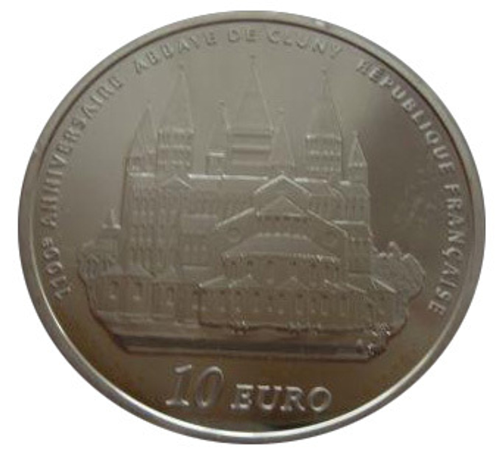 Франция 10 евро 2010 Тадж-Махал Серебро