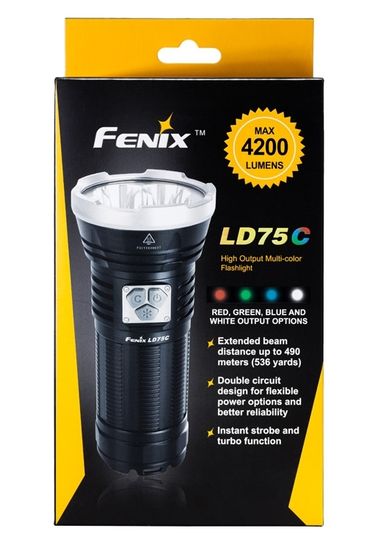 Фонарь Fenix  Мод. LD75С (4200лм-490м)