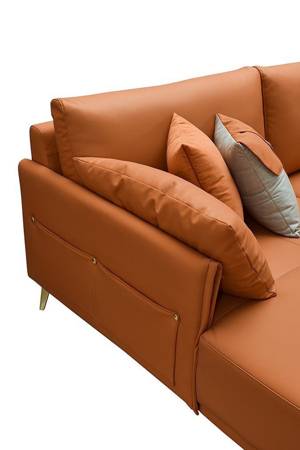 Диван CALIFORNIA NAPPA SF002 угловой (3-х местный левый угол) коричневый 6606