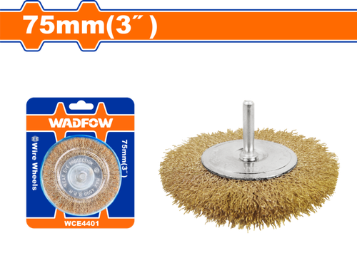 Щетка-крацовка дисковая 75 мм (12/144) WADFOW WCE4401