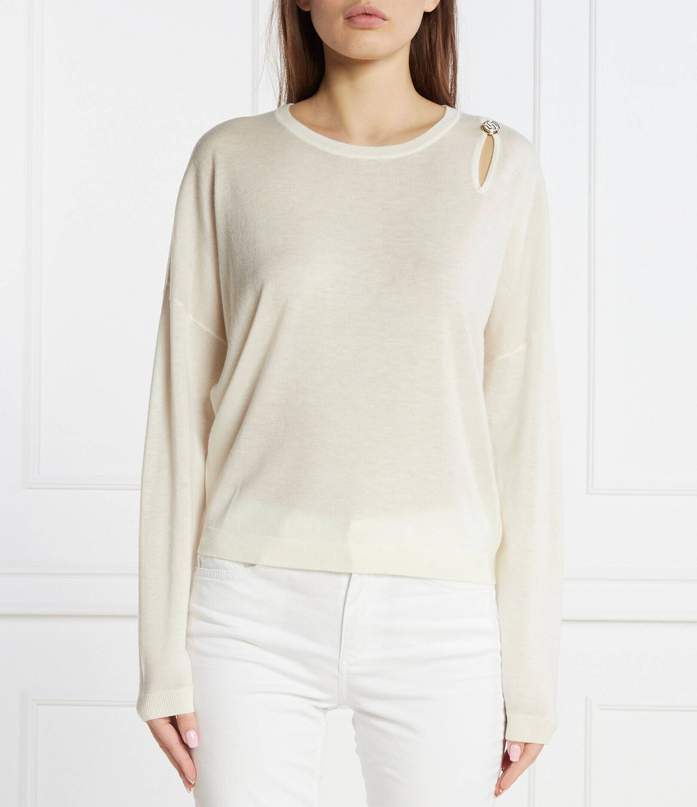 Хлопковый свитер Liu Jo - кремовый(CA4115 MA63O)