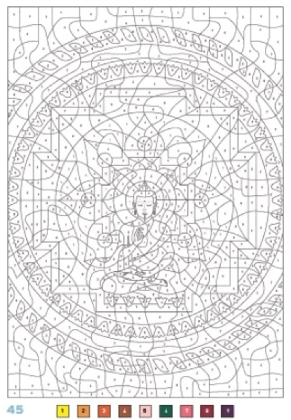 Раскраска по номерам Coloriages mysteres Disney Mandalas - раскраска Дисней Мандала / 9782019461669