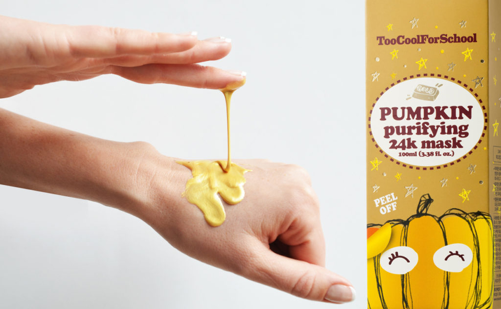 Too Cool For School Pumpkin Purifying 24K Mask очищающая маска-пленка с золотом и тыквой