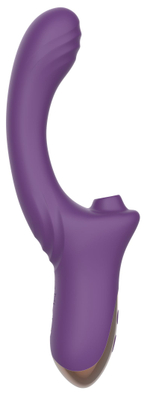 Фиолетовый вагинально-клиторальный вибратор (Цвет: фиолетовый)