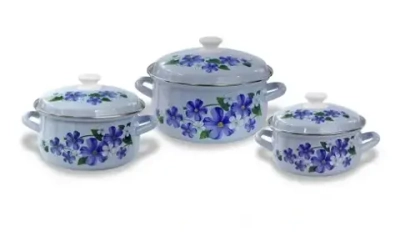 Набор эмалированной посуды 3 предмета (2л, 3л, 4л)