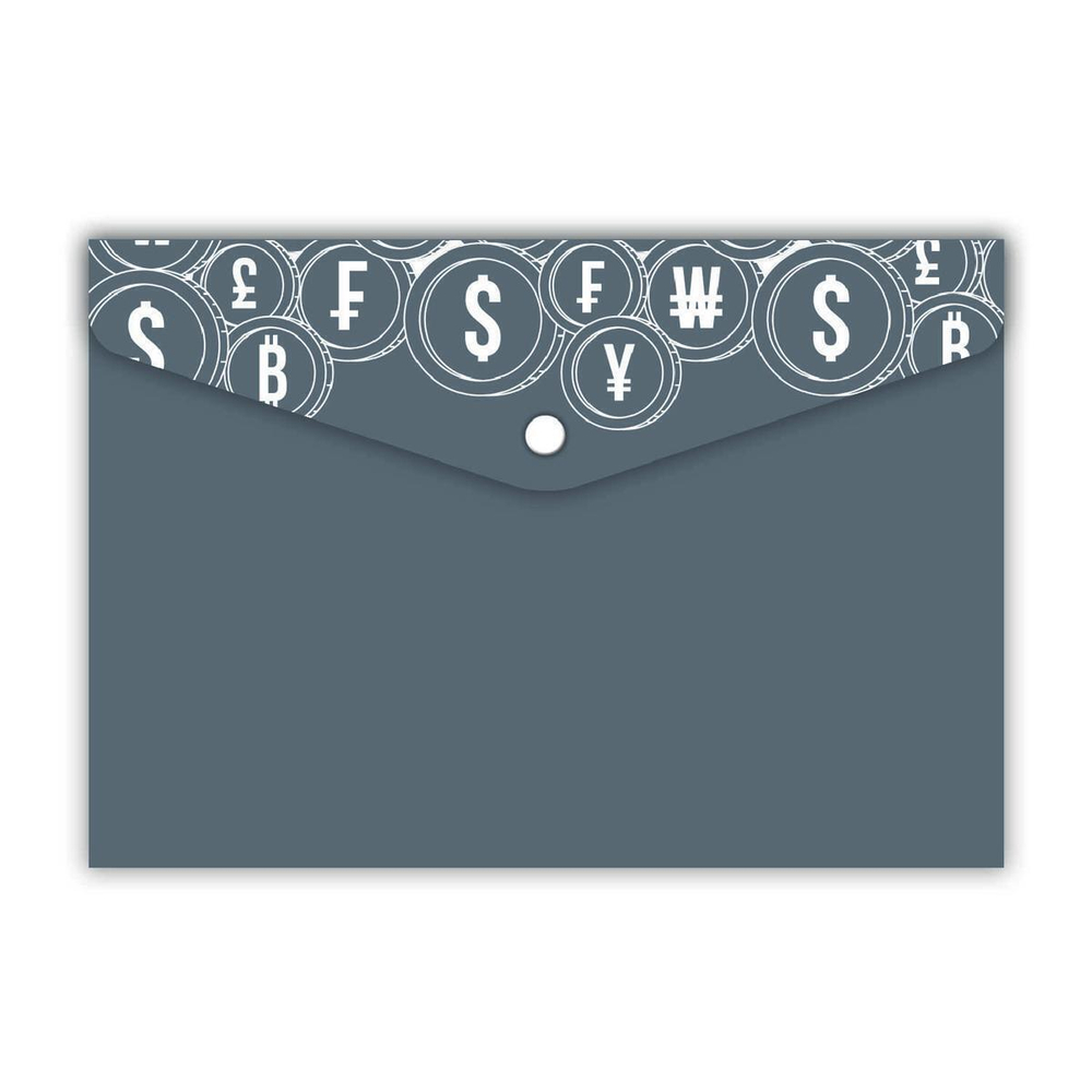 Папка для карт и визиток пластиковая 10.5х7.4 см "Серый" (Феникс+)