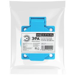 Розетка ЭРА R(PAN)-16-2P-PE-IP54 панельная скрытая с крышкой 112 2Р+PЕ 16А 220В IP54 | Электротовары