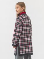 Кардиган серо-бело-красный для девочки арт. АТ922