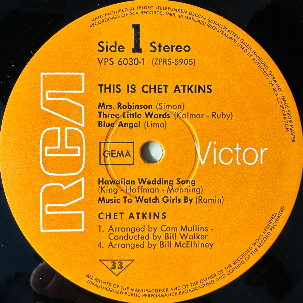 Chet Atkins ‎– This Is Chet Atkins 2LP (Германия 1970г.)