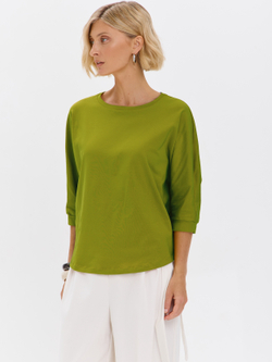 Свободная футболка летучая мышь с рукавом 3/4