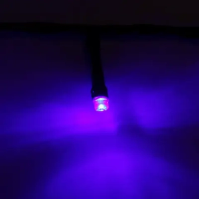 Гирлянда для улицы «Мерцание» 11м 120 ламп LED чёрный провод,1 реж.,IP-54, Синий (возможность соединения)