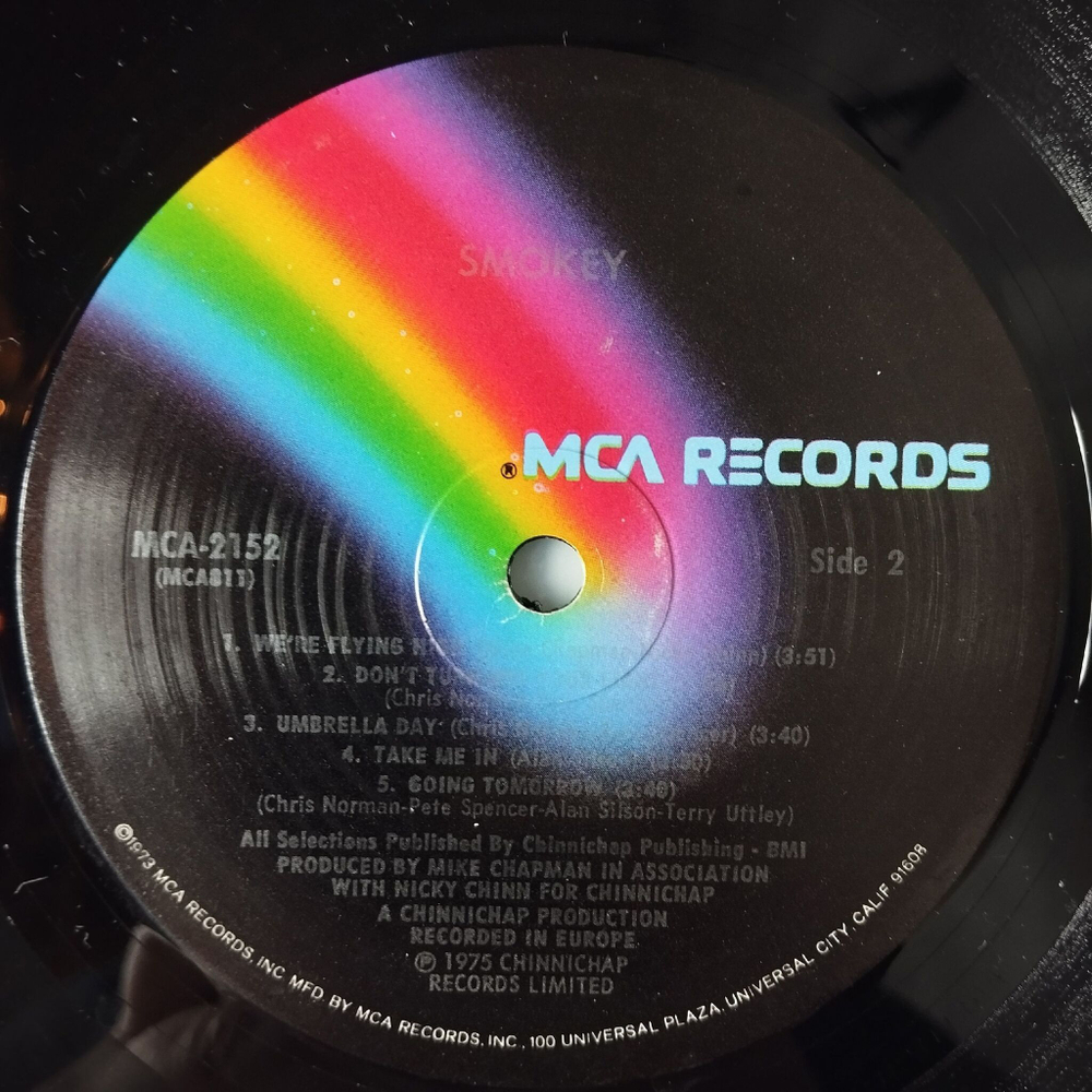 Винтажная виниловая пластинка LP Smokie Smokey Смоки Смоуки (USA 1975)