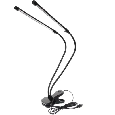 Светильник фито для растений и рассады «ECO» 11*8*64 см 48 LED USB на прищепке, двойной