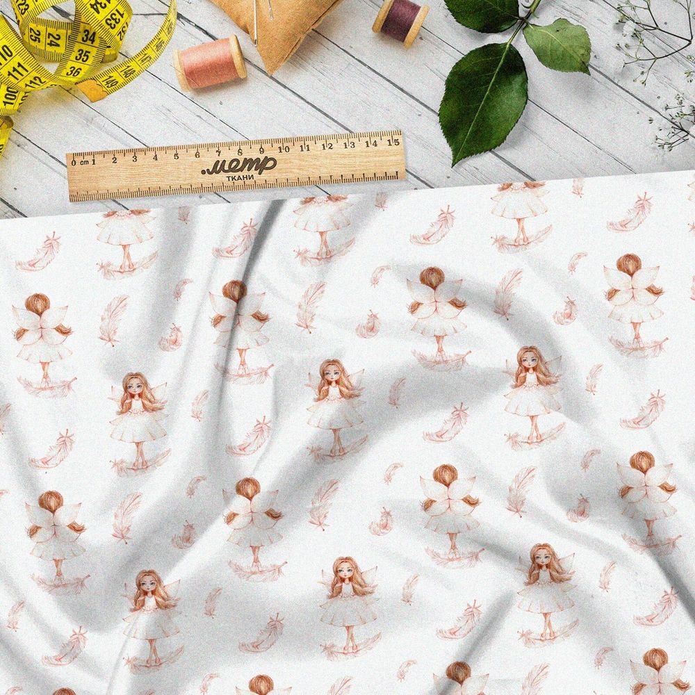 Ткань бифлекс девочка-ангелок