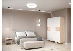 Шкаф Мариус М-01 дуб баррик / белый матовый