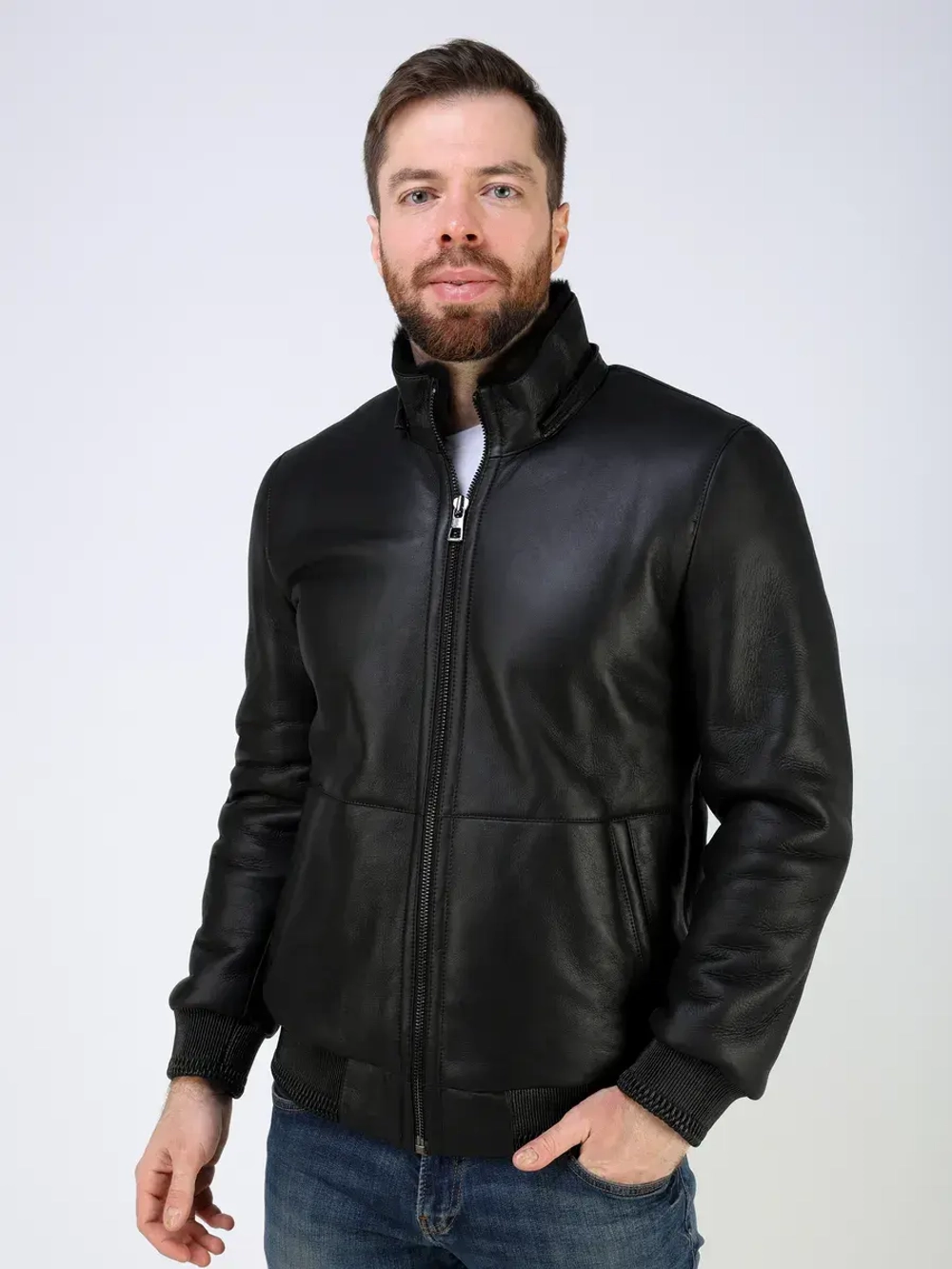 Дубленка зимняя натуральная с капюшоном