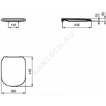 Сиденье для унитаза дюропласт микролифт черное TESI Ideal Standard T3529V3