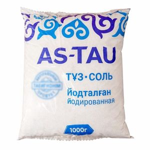 Соль пищевая AS-TAU йодированная 1 кг/пач 30 пач/меш