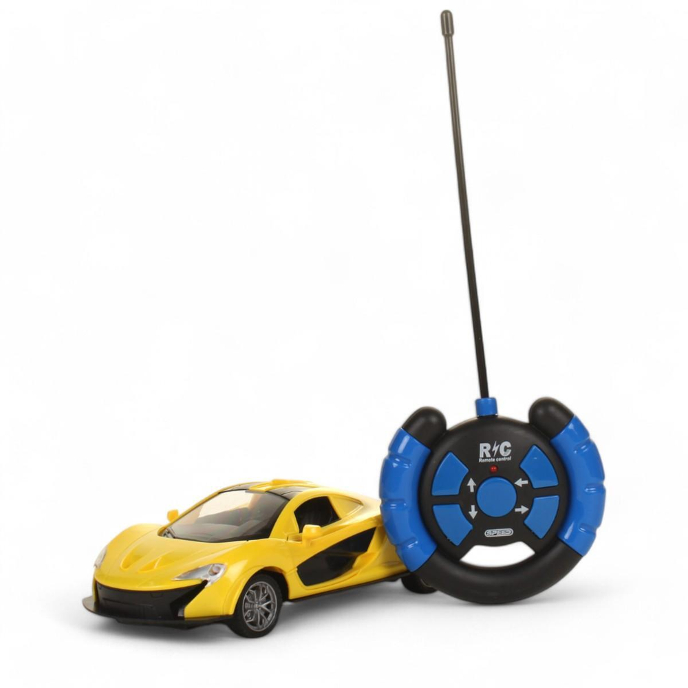 Машина классическая на РУ, желтая, коробка 168H-1