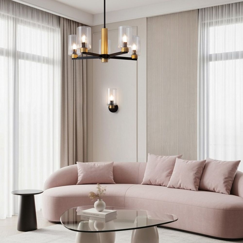 Люстра на штанге Freya Ombre FR2051CL-05BBS